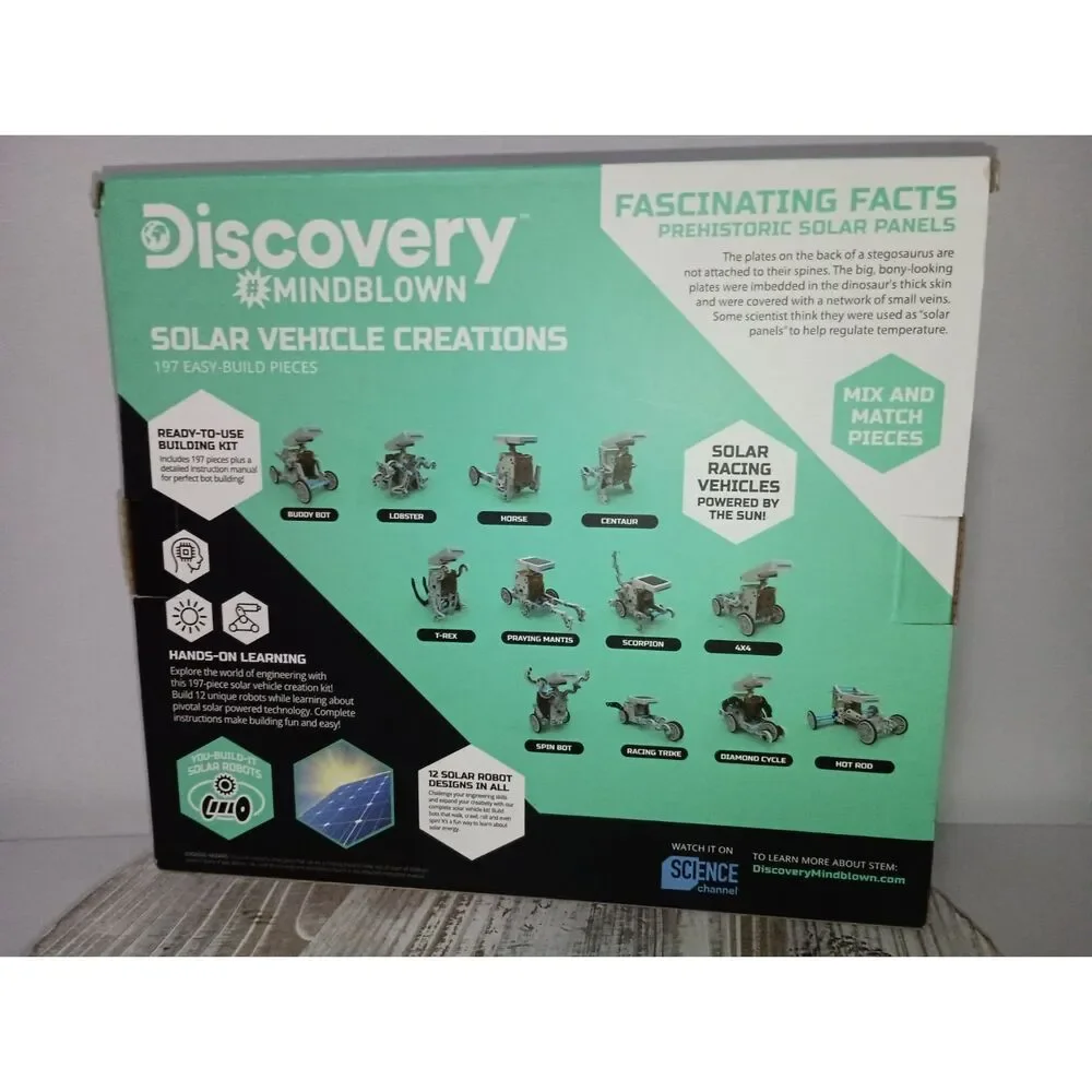 DISCOVERY Stem - You Build-It Solar Vehicle 197 Pieces (Ages 8) (Complete)